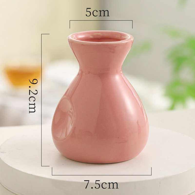 インクリームスタイルデスクトップセラミック花瓶ルームリノベーション小物暖かい模擬花装飾品オフィス装飾|undefined