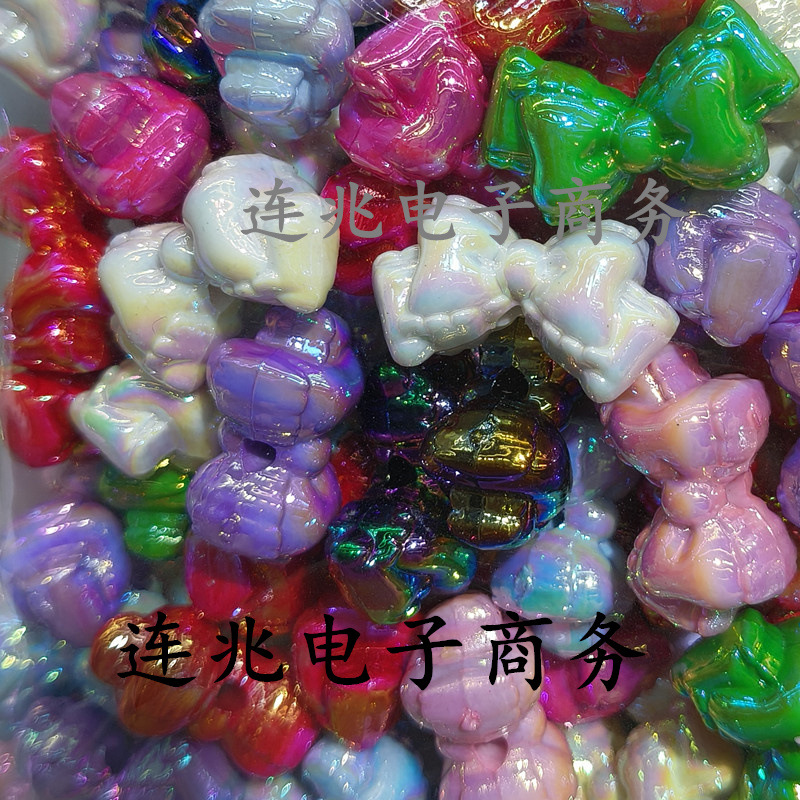 アクリルの実色のリボンの縦穴のビーズDIYの震え音の生放送の携帯電話の縄のキーはペンの部品を掛けます。