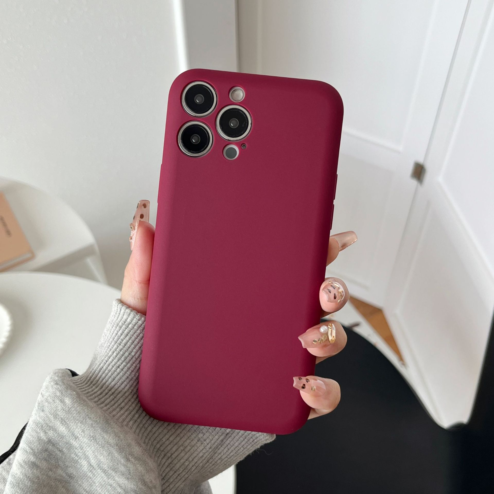 Nuevo tipo aplicable iPhone 16 funda para teléfono móvil jabón líquido TPU color sólido Apple 15promax funda protectora todo incluido