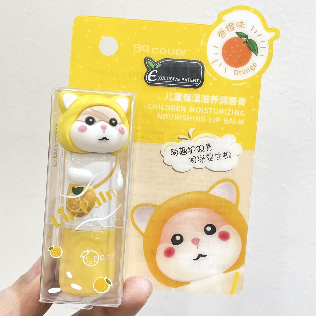 Peiqiao Cover Kidsren's Cute Moisturizing, Moisturizing and Anti-Drying Kidsren's Fruit-Flavored Lip Balm 7022