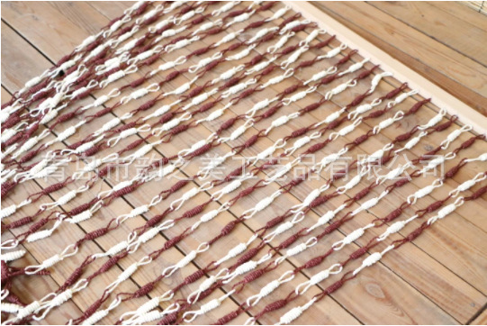 Custom-Made Handmade Woven Paper Rope Door Curtain, Hanging Curtain, Mixed-Color Curtain, Partition, Bead Art Storage for Living Room and Bedroom
