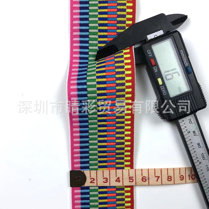 Banda elástica de color de nylon directo de fábrica estilo étnico jacquard banda elástica accesorios de ropa banda elástica banda de Goma elástica