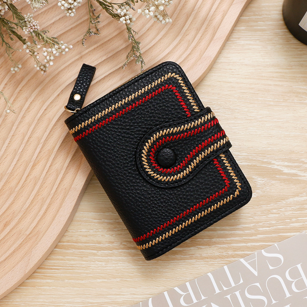 Nuevas bolsas cortas de damas bolsas de cambio bolsas de tarjetas de orgán de moda bolsas de bordado bolsas de damas bolsas de dinero li