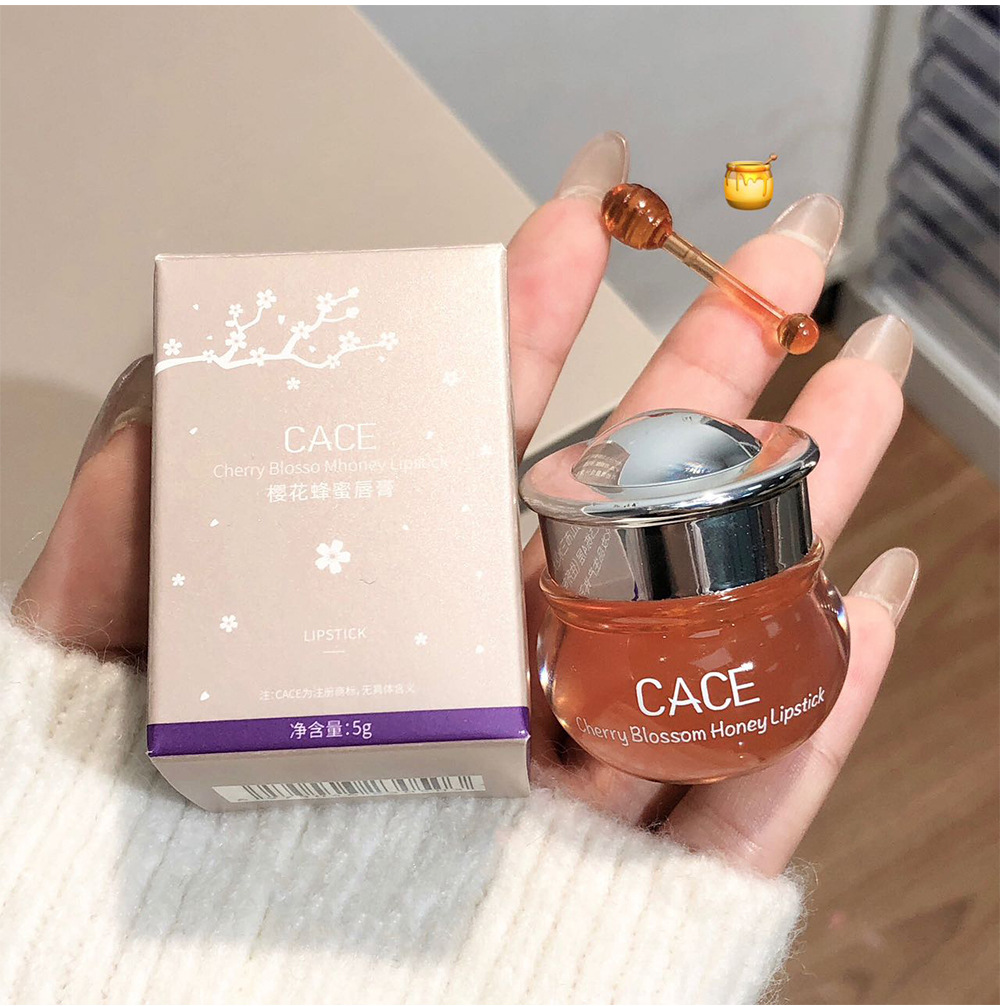 CACE Cherry Blossom Honey Lipstick Moisturizes and nourishes dry lips, repairs cracks, and makes lips rosy and plump. One-piece consignment wholesale Item Picture