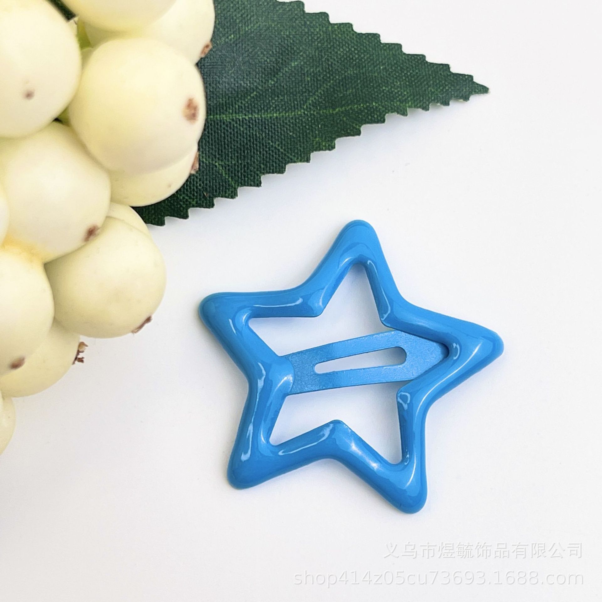 Color drip Star clip 3.2cm dark blue