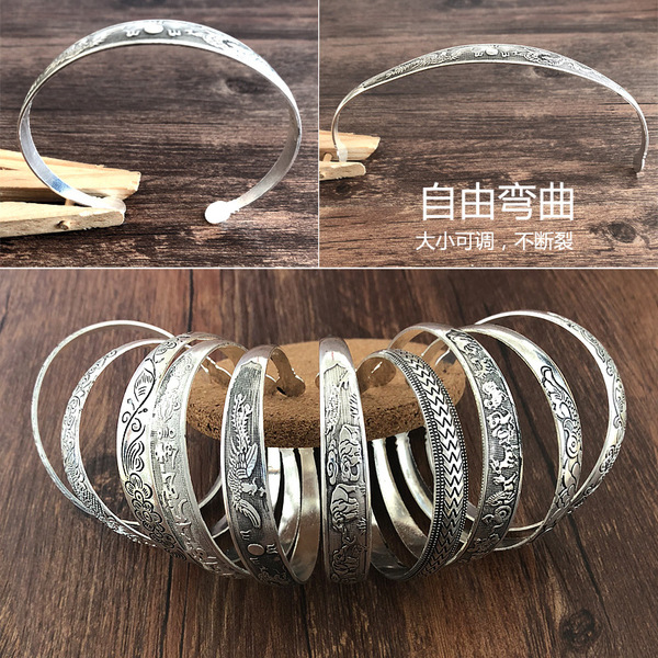 Ethnic silver bracelet