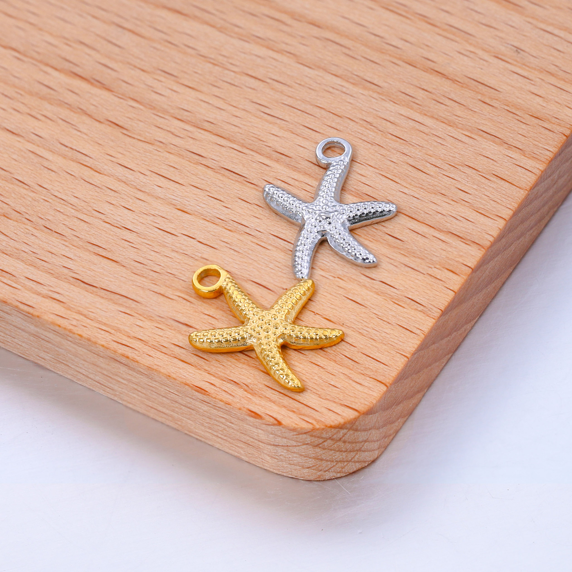 Starfish Pattern A Pack Of 3 18*14mm 304 Stainless Steel Starfish Polished Pendant