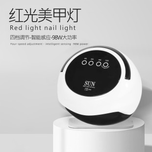 Cross-Border Special Supply of Red Light Nail Lamp Satchel 98W Phototherapy Machine Intelligent Sensor Led Nail Baking Lamp Dryer