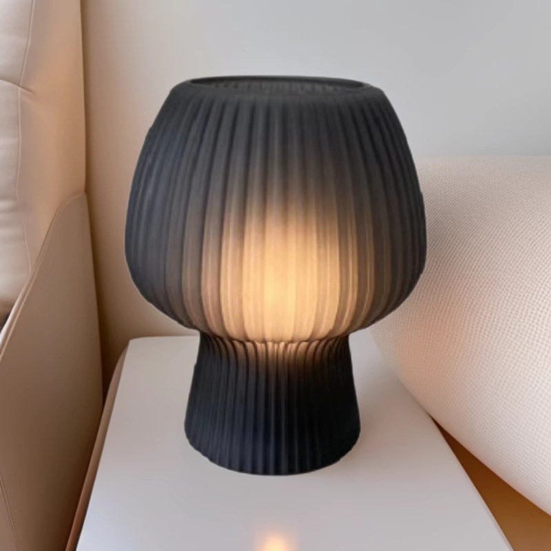 Vintage estilo coreano ins niña tulipán decoración lámpara de mesa atmósfera vidrio dormitorio linda lámpara de noche