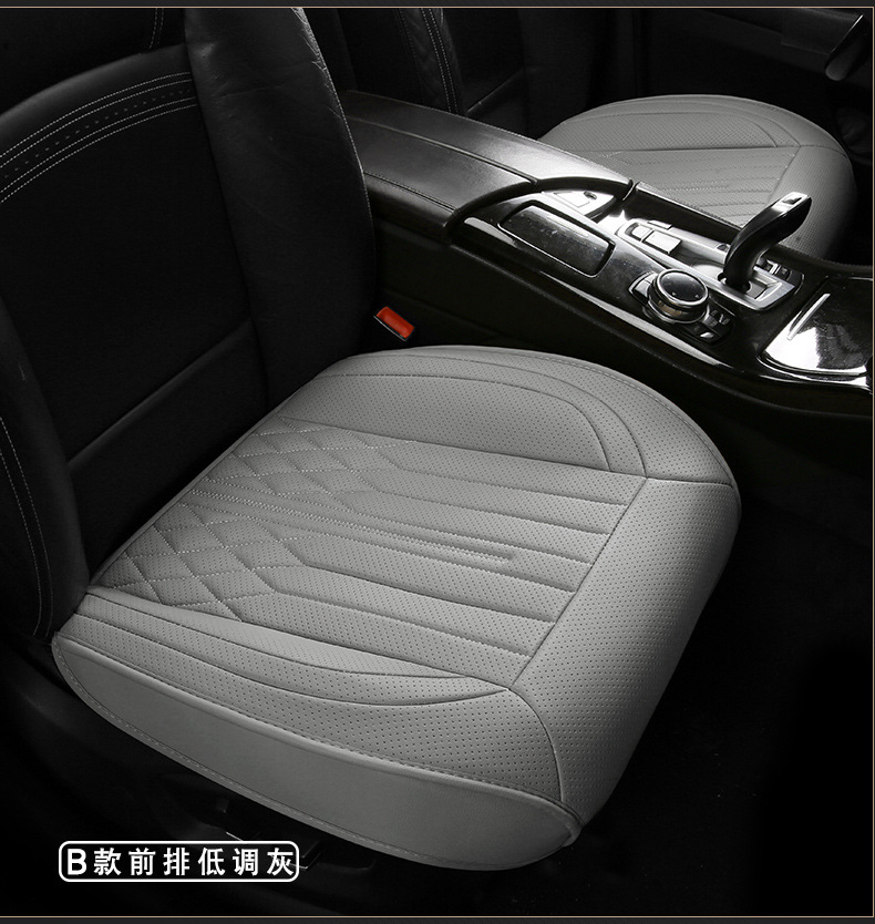 Four-season foreign trade car seat cushion, non-slip backrest, breathable, patchwork leather, single seat cushion, thickened