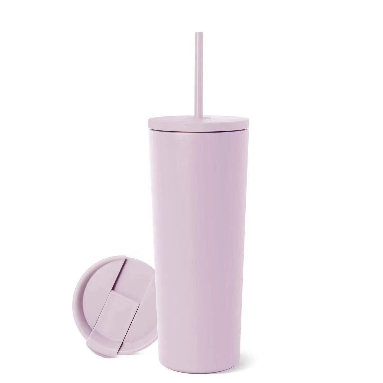 2024 Exclusividad transfronteriza Venta caliente 304 Taza de café de doble tapa Taza de automóvil con aislamiento de múltiples especificaciones Pajitas de acero inoxidable Spot