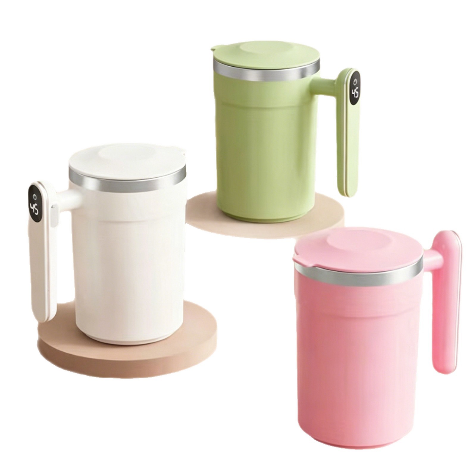 Taza de Café con Agitación Automática Magnética de Acero Inoxidable Recargable para Oficina y Hogar image 6
