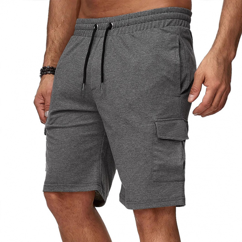 New Cross-Border Plus-Size Men's Short Sports Cargo Shorts Multi-Pocket Fitness Shorts Sports Casual Knee-Length Shorts