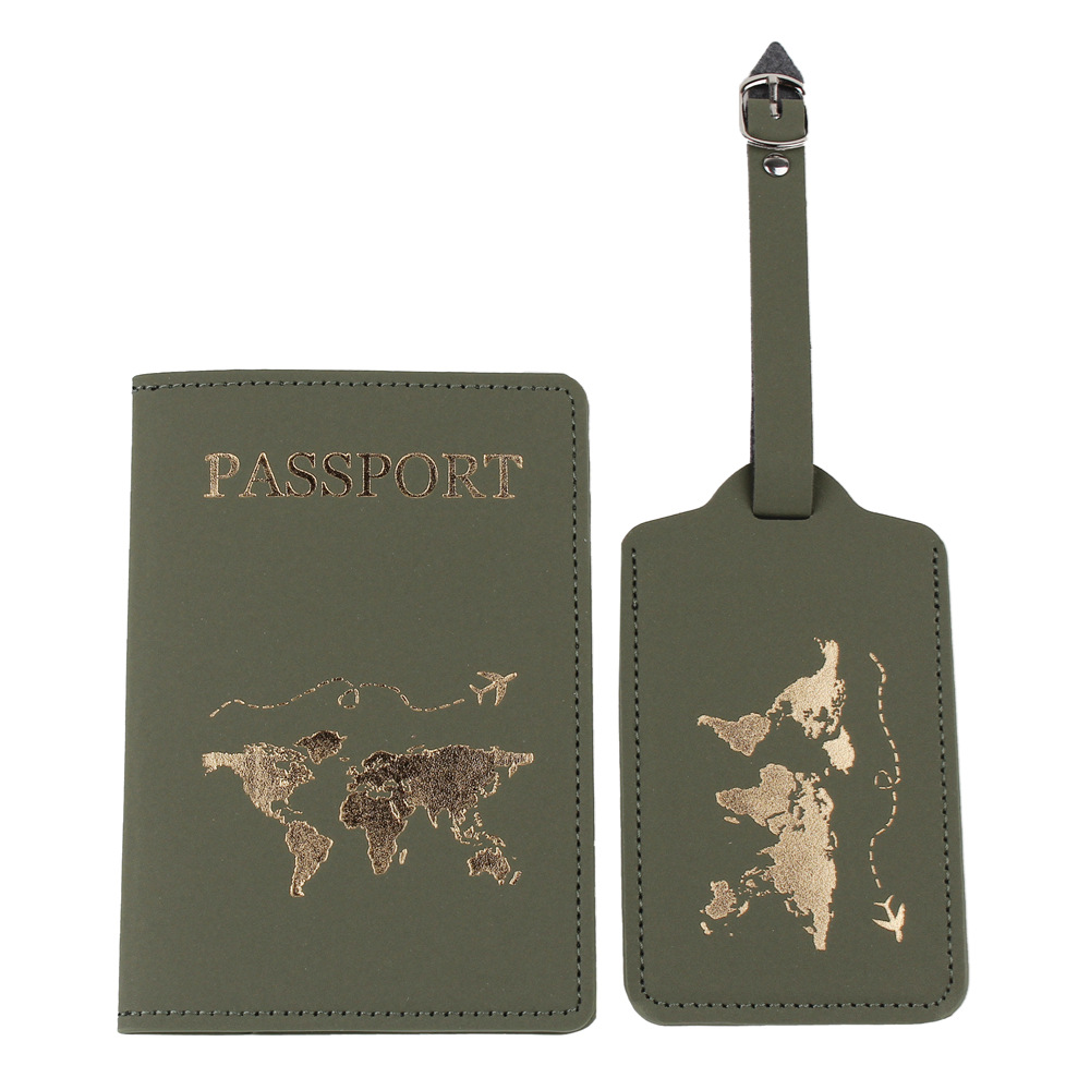 Listado de equipaje transfronterizo tarjeta de embarque de aeronaves PU en stock Mapa de cuero protección de pasaportes