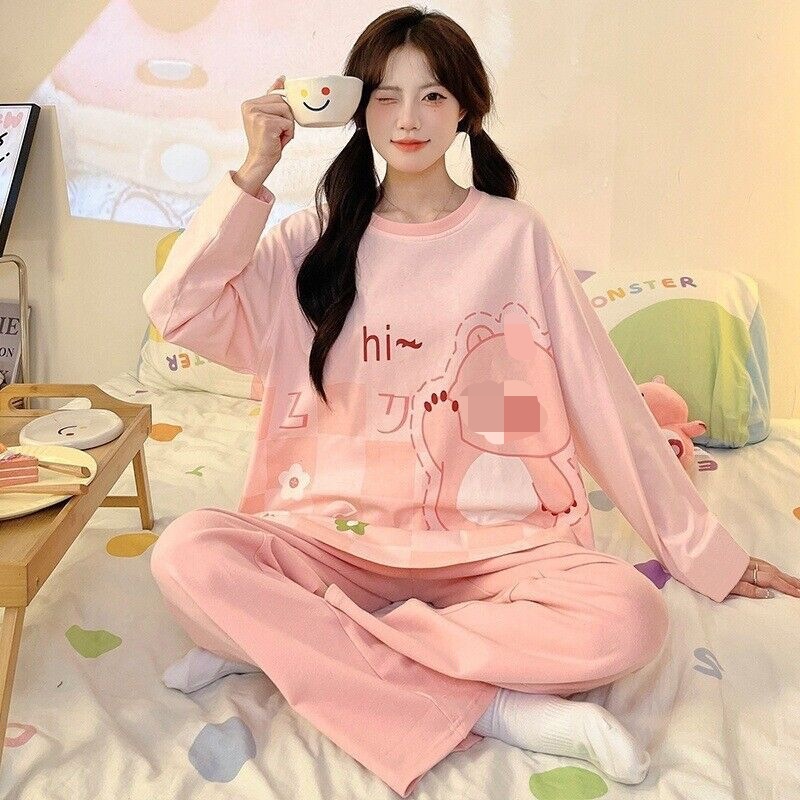 Foreign Trade Cross-Border Pajamas for Girls Spring, Autumn and Winter Long-Sleeved Round Neck Comfortable and Skin-Friendly Cartoon Home Clothes Set Dropshipping Foreign Trade Cross-Border Pajamas for Girls Spring, Autumn and Winter Long-Sleeved Round Neck Comfortable and Skin-Friendly Cartoon Home Clothes Set Dropshipping