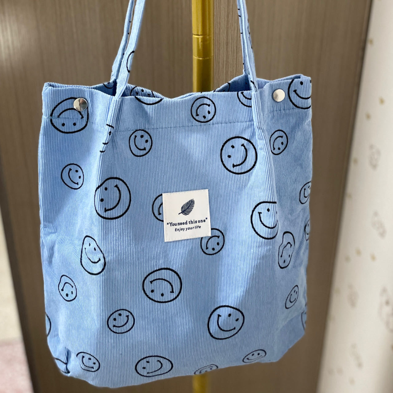 Versión coreana del bolso de lona de pana, bolso de almacenamiento portátil, bolso femenino, bolso de hombro de todo fósforo literario de gran capacidad, spot femenino al por mayor