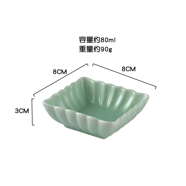 Green square 3.2-inch flavor plate