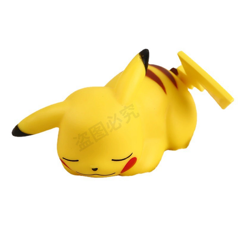 Night Light (Pikachu) Cute Sleeping Design, Soft-Glow USB Lamp, Small Bed Light