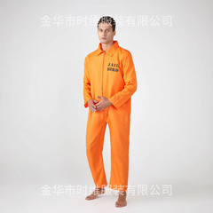 ハロウィン囚人ジェイルバードコスチューム刑務所制服囚人コスプレスーツオレンジパフォーマンスジャンプスーツ