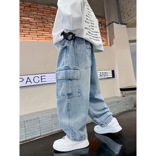 P 35047 Boys Jeans Straight Leg Pants ��ֱͯͲţ��ѝ ��