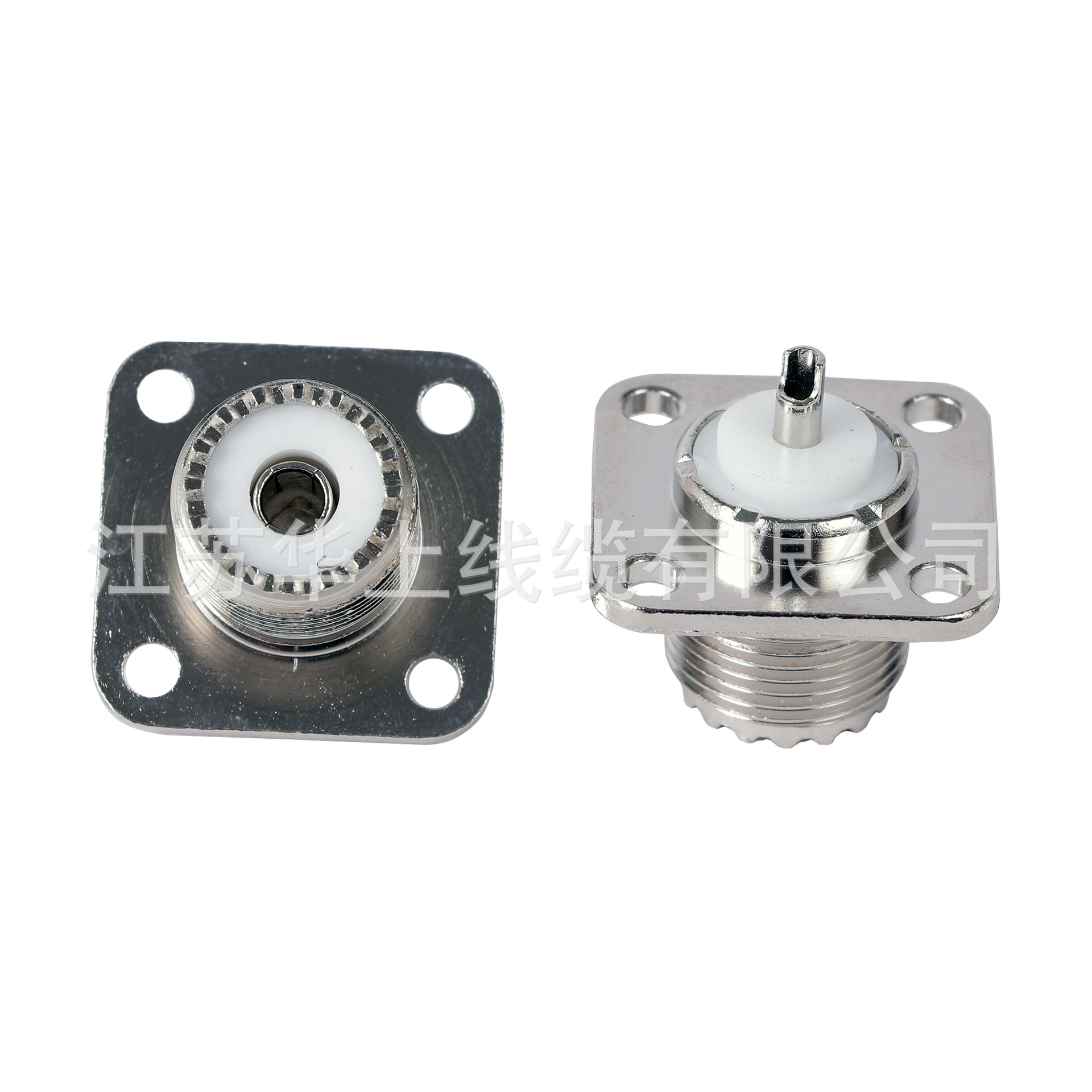 UHF-KF 锌合金 25x25方板 射频同轴连接器 高频接头uhf母头
