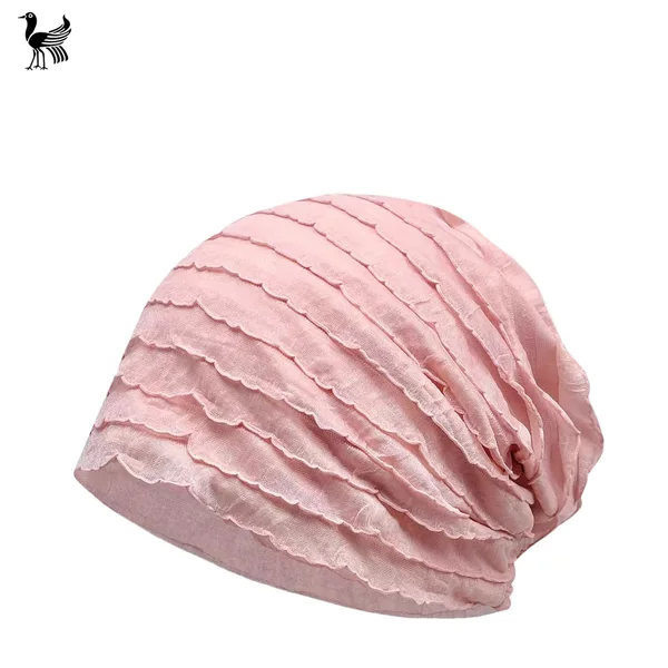 Thin Spring and Autumn Women's Breathable Sunshade Fashion Beanie Hat with Brim for Shopping and Sun Protection