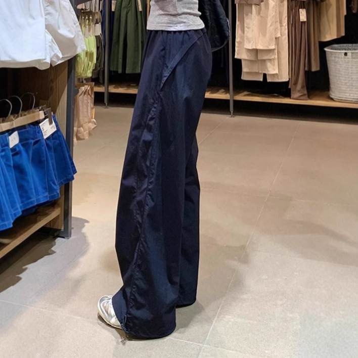 Plus Size Work Casual Pants for Women, Summer Thin High-Waisted Quick-Dry Sports Pants, Loose Versatile Jogger Wide-Leg Pants for Plus-Size Women