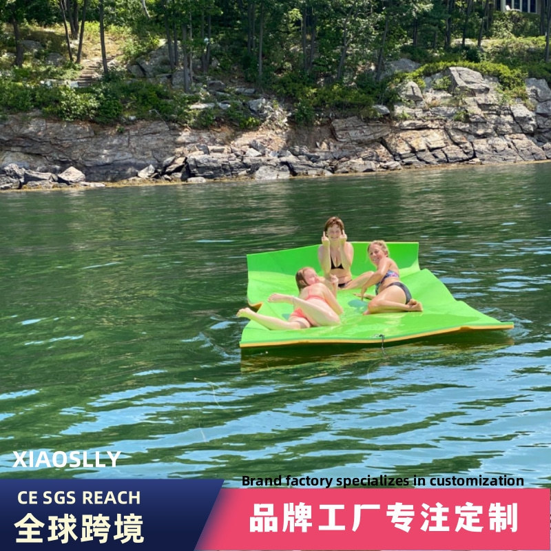 国境を越えた人気の水上フローティングブランケット、休憩用フローティングベッド、厚みのある特大フローティングマット、漏れ防止水泳用フローティングベッド、XPEマジックカーペット|undefined