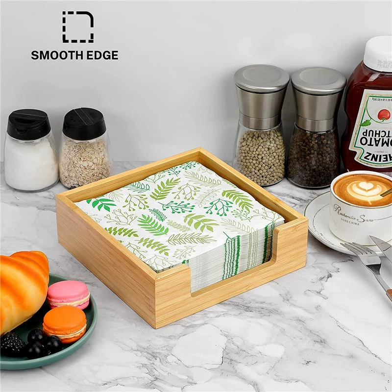 Деревянная коробка для хранения Бамбуковое дерево Современный минималистичный отель обеденный стол, коробка для полотенец для домашнего обихода