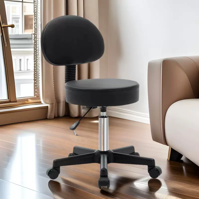 大工凳美容院专用升降圆凳子发廊旋转滑轮化妆美甲转椅升降旋转