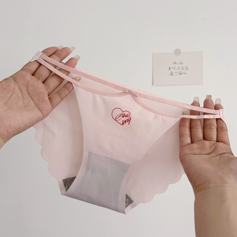 Sweet and spicy neon ~ dopamine girl Summer thin ice silk underwear Women's Low Waist Seamless sexy women's briefs