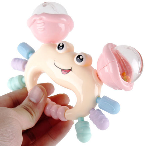 Teether gum rattle for infants, suitable for newborns, 0-6-12 months, 1-year-old babies, developmental education, early childhood soothing toy