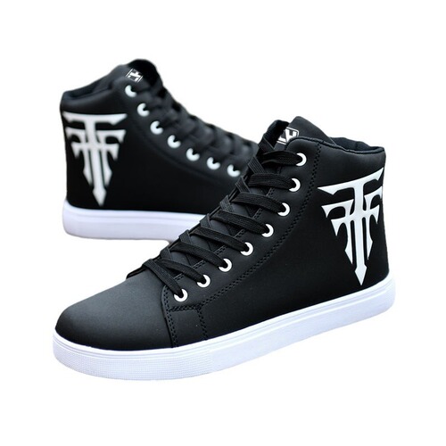 Men's Autumn New Student Sports Shoes Casual Shoes High-top Ankle Boots Korean Style Trendy Laced Running Single Shoes