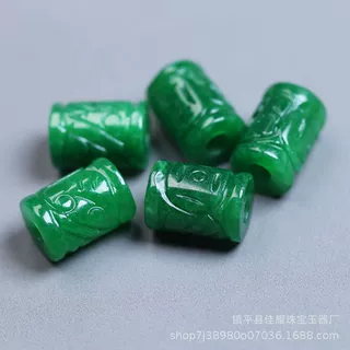 11x14mm干青金钱如意桶珠路路通 DIY手链项链配饰