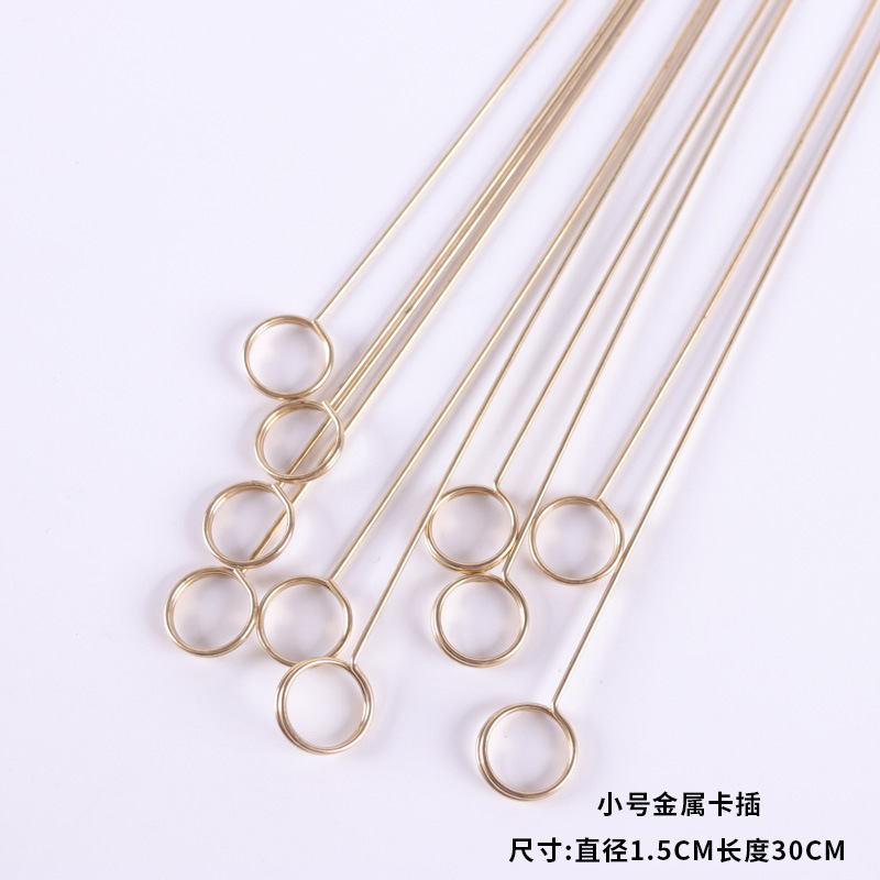 INS metal flor titular de la tarjeta de felicitación titular de la tarjeta de bendición tenedor de metal coreano flor tienda suministros materiales de embalaje de flores