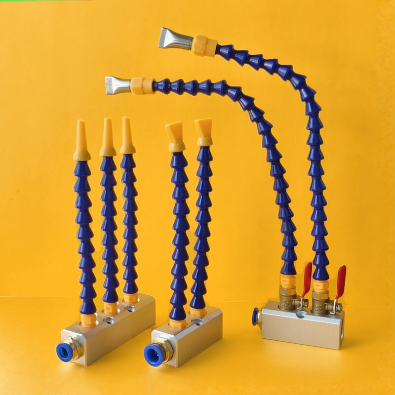 Multi-Pipe Air Exhaust Diverter Base Universal Bamboo Pipe Nozzle Mechanical Air Blowing Nozzle Machine Tool Flushing Cooling Pipe