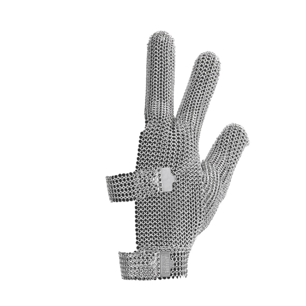 工厂直销三指防切割手套手部防护不锈钢环丝手套缝纫食品加工屠宰