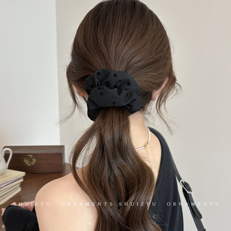 almohada de satén para dormir anillo de cabello de alto nivel coreano relleno de algodón cuerda de cabello bola de cabello