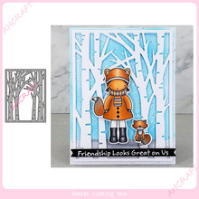 3192 桦树背景框架 金属碳钢刀模 DIY切割刀模 跨境货源12月新款