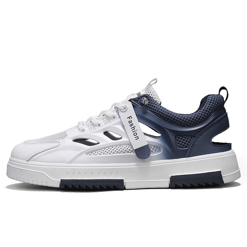 Zapatos de red para hombre 2025 nuevo verano transpirable delgado malla hueca zapatos de malla deportiva zapatos de moda blancos de verano para hombre