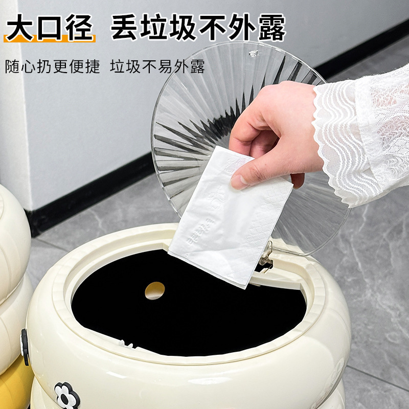 新しいドーナツゴミ箱、家庭用リビングルーム、軽くて豪華な蓋付き、見栄えの良いキッチン取り外し可能な紙バスケット|undefined