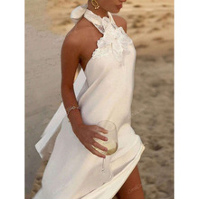 L 55539 Vintage Crochet Halter Gown ���Ź����Ҳ������