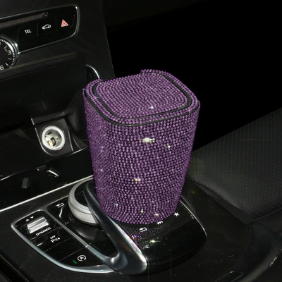 Car ashtray – LED light car ashtray - ashtray-purple-diamond
