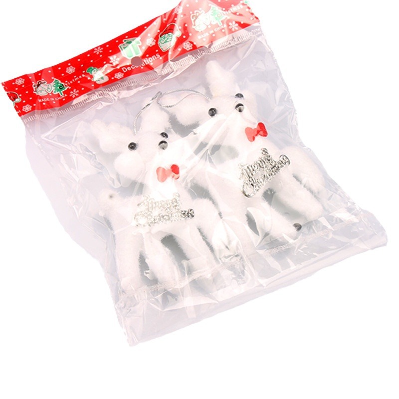 Decoraciones de Navidad pequeña muñeca adornos de techo tridimensional espuma ciervo árbol de Navidad colgante pequeña configuración muñeca al por mayor