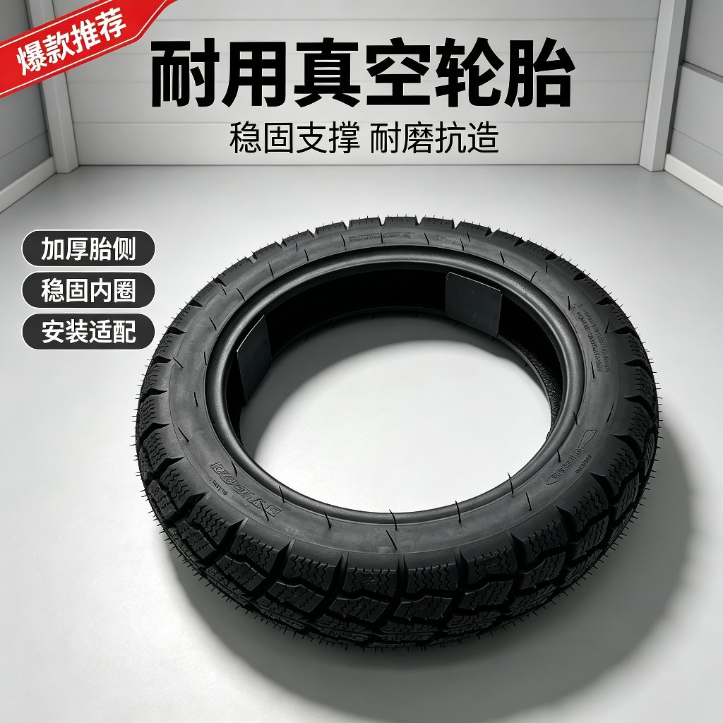 Brand new, unopened 90/90-12 vacuum tire, snow tire, thickened with eight layers, designed to be anti-slip and wear-resistant