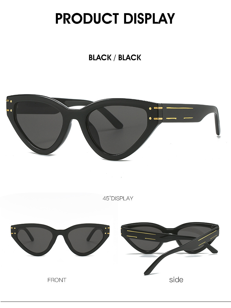 Retro Streetwear Leopard Ac Cat Eye Full Frame Women's Sunglasses display picture 2