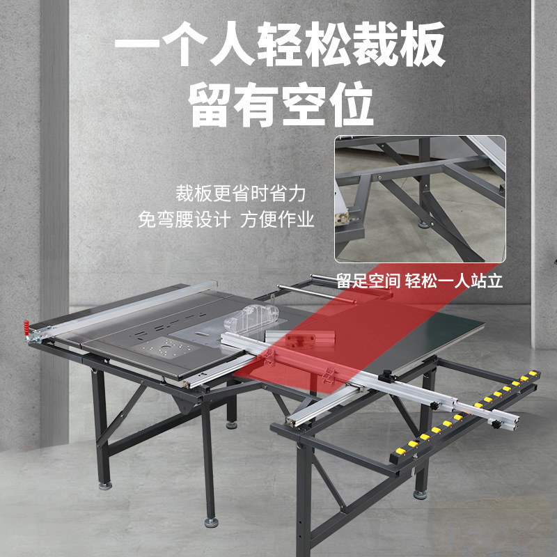 Mesa de sierra sin flexión Beichen Sierra de mesa de empuje de precisión para carpintería Sierra para niños sin polvo Mesa de trabajo especial para decoración de mesa de sierra plegable