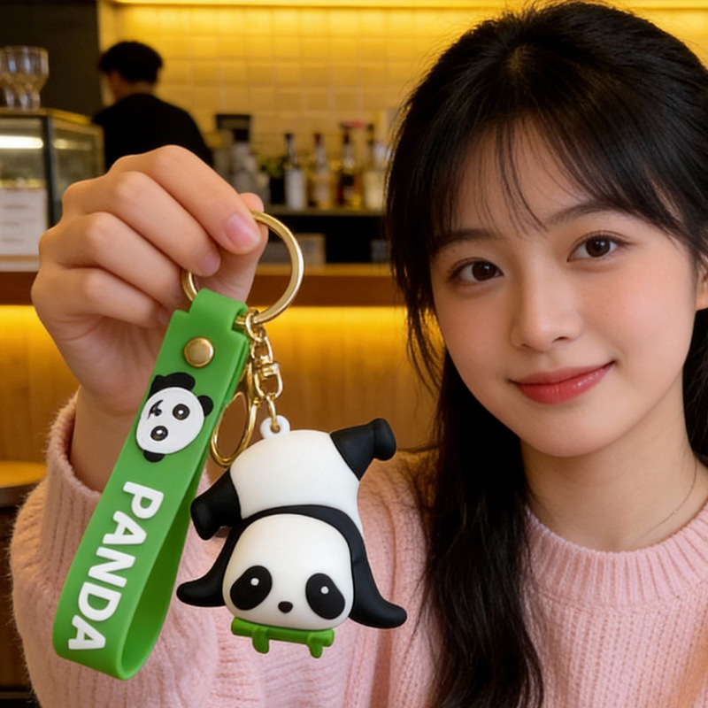 Panda Keychain Cultural and Creative Small Gifts for Foreigners, Panda-Themed Souvenirs, Plush Toys, Small Pendants, Small Gifts Panda Keychain Cultural and Creative Small Gifts for Foreigners, Panda-Themed Souvenirs, Plush Toys, Small Pendants, Small Gifts