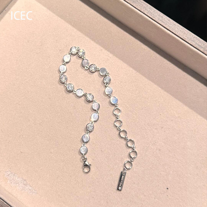 清冷感银色泡泡钻手链女款精致简约高级感手饰小众设计冷淡风手链|undefined