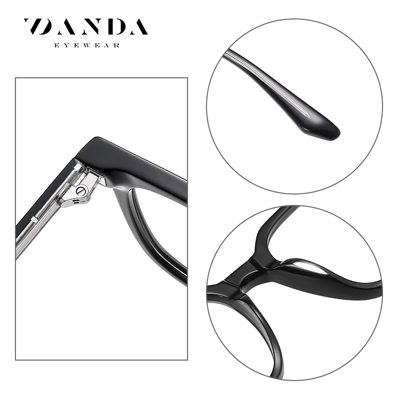 El Comercio exterior nueva placa gafas Marco de las mujeres artísticas cuadrados gafas lisas PS8801 placa fija alta anti-azul gafas de luz hombres